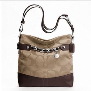 Coach Signature Sateen Chain Duffle F18862
